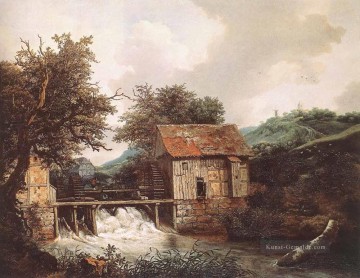 studie schleuse Ölbilder verkaufen - Zwei Wassermühlen und eine offene Schleuse in der Nähe von Singraven Jacob Isaakszoon van Ruisdael